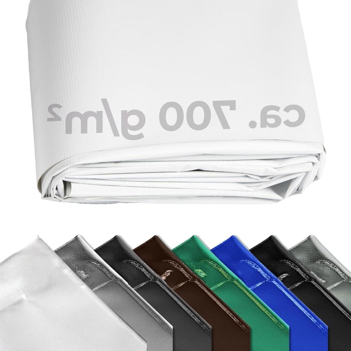 Vrachtwagenzeil PVC - Afdekzeil Robuust - Goederen Beschermen - Hoge UV-bestendigheid - 600 m 250 m - Wit