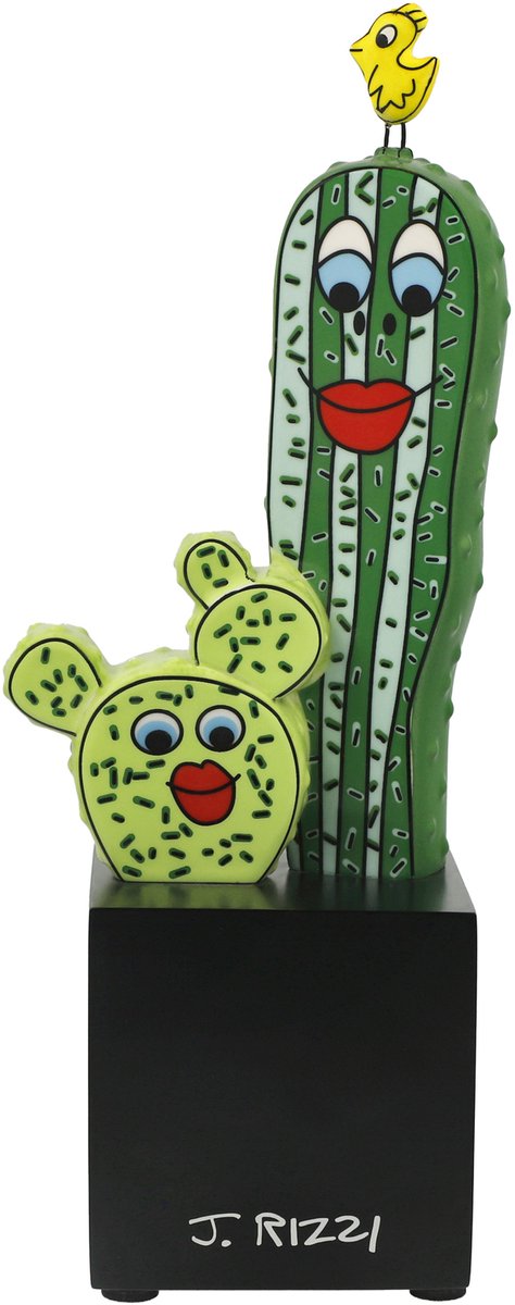 Goebel - James Rizzi | Decoratief beeld Prickly Pair | Porselein - 23cm - cactus