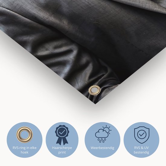 Elegante wolf in pak - Wolf tuinposter - Tuinschilderij dieren - Surrealistisch - Tuin - Tuinposter voor schutting - tuinposter 40x60 cm