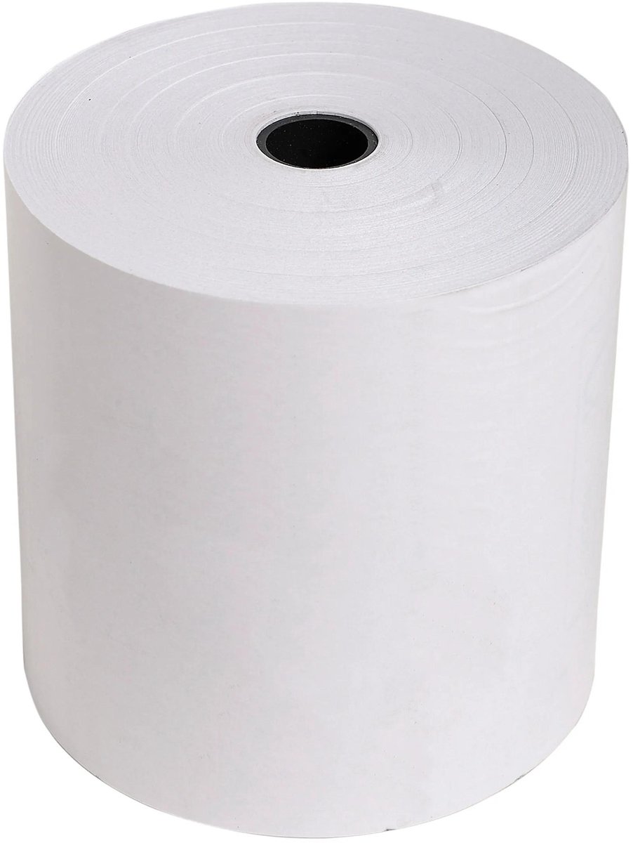 Exacompta 50x Rollen voor kastickets 80x72mm - 76m - 1 laags thermisch papier 48g/m2. - Wit - 43807E