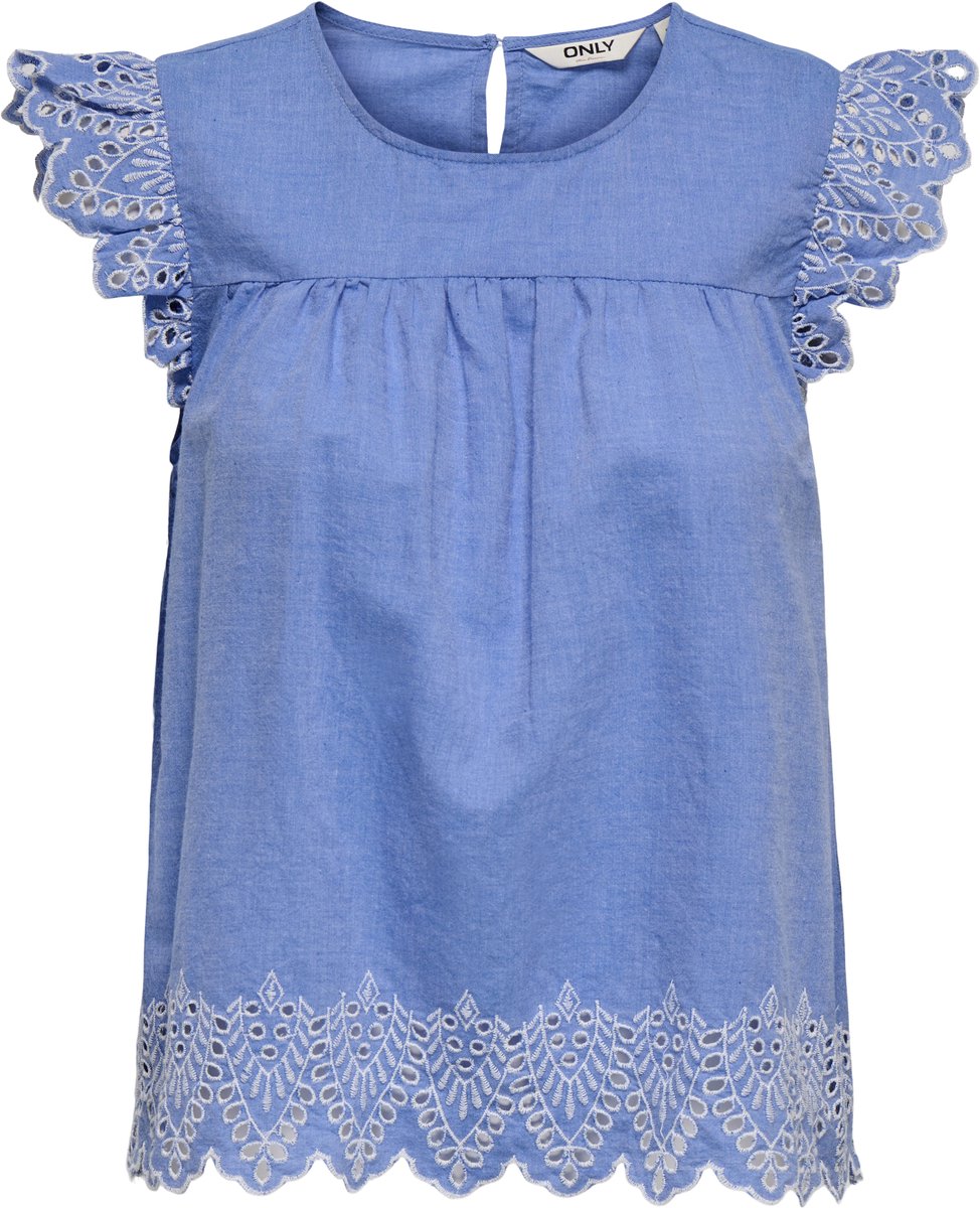 Only Tulom Embossed Woven Top Dames - Maat S