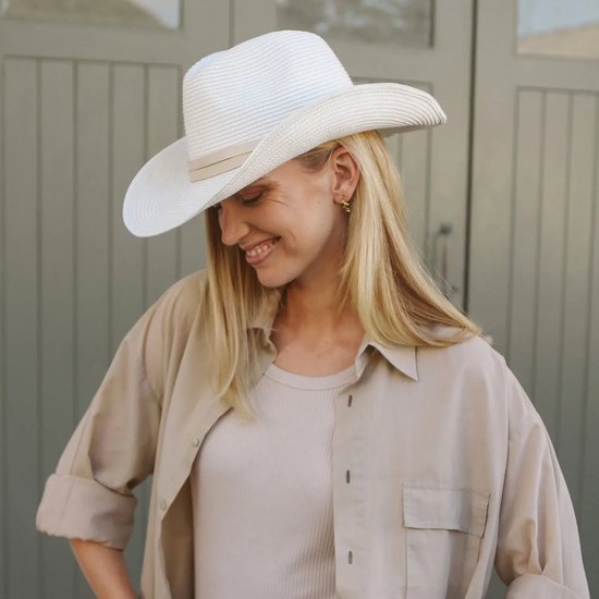 Rio Cowboy Chapeau de soleil pour femme Protection UV House of Ord - Cape Town - Taille : M/L : 58 cm Couleur : Marron clair