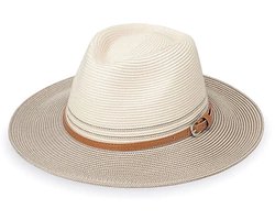 Bella Fedora UV Hoed Dames Zonnehoed House of Ord Cape Town - Maat: L-XL: 61 cm - Ivory/Stone
