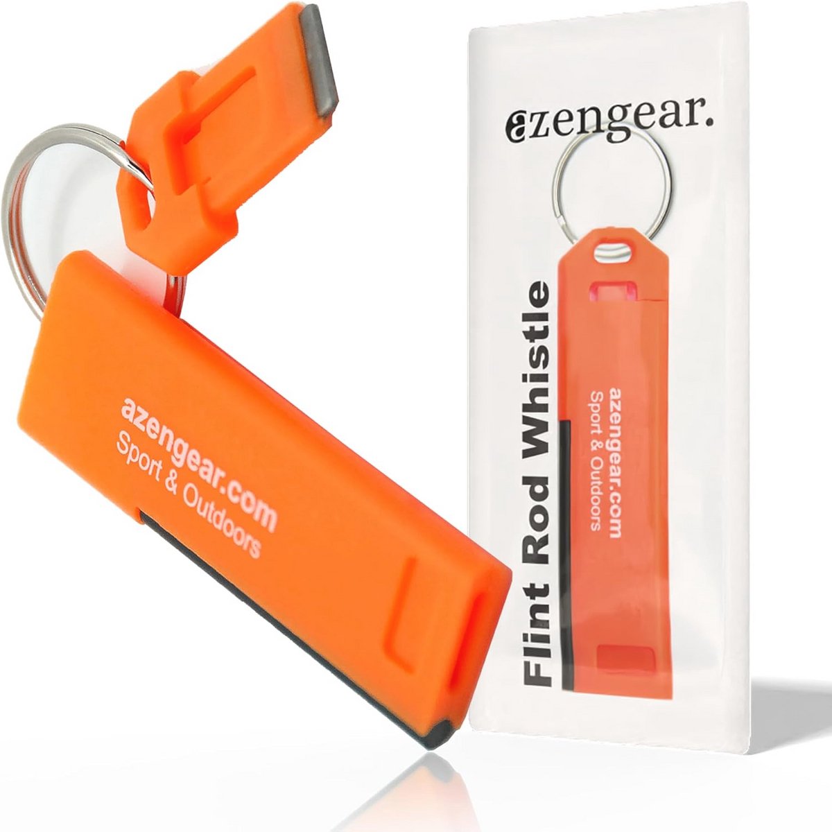 Survival Fluit met Vuursteen Starter en Sleutelhanger - Pealess, Waterdicht, Licht en Dun voor Noodgevallen en Buitenavonturen