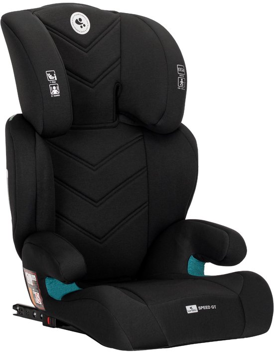 KikkaBoo Alzador Coche Niño i-UP, i-Size, 125-150 cm, Silla Coche Grupo 3, de 7 a 12 años, de 22 a 36 kg, Elevador Coche, Fácil Instalación con Cinturón, Gris