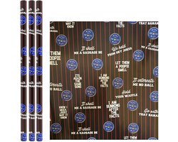 Make That The Cat Wise – Kaftpapier – 3 Rollen met 6 vellen van 70x100 cm – Extra Dik 90 g/m² – Humoristisch Kaftpapier voor Schoolboeken