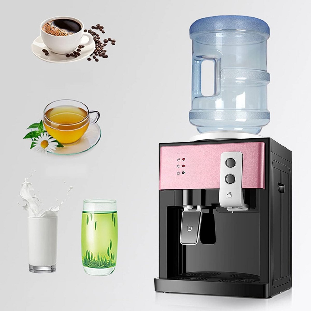 GTB® Waterkoeler - Waterdispenser met Koud Water - Waterkoeler Dispenser - Roze - 24cm x 27cm x 36cm