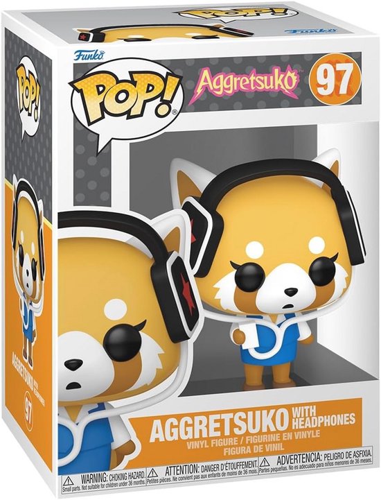 Foto: Aggretsuko vinyl figuur hoofdbellen verzamelobject voor anime fans offici le merchandising en cadeau idee