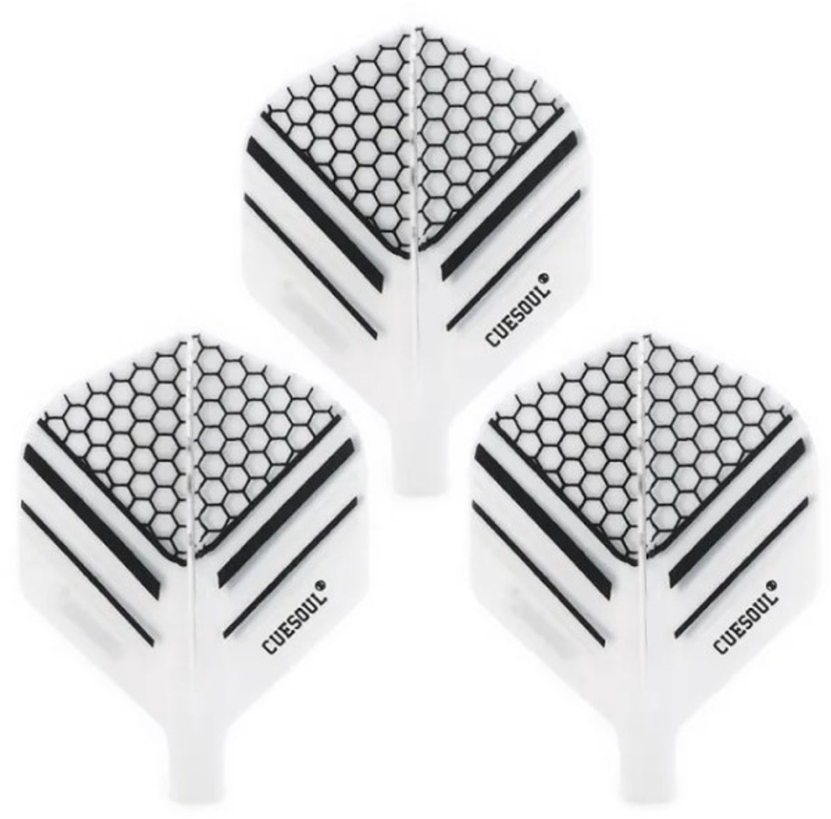 Cuesoul - Tero Flight System AK4 Honnycombs Pattern - White Standard - Dart Flights