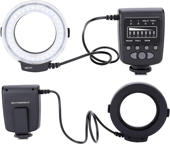 JJC LED-48LR Macro LED Right Light Ringflitser - Kamera Express