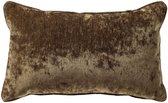 Dutch Decor LEWY - sierkussen 30x50 cm - glansvelours - Military Olive - groen - Inclusief binnenkussen - Luxe kussens voor woonkamer & bank