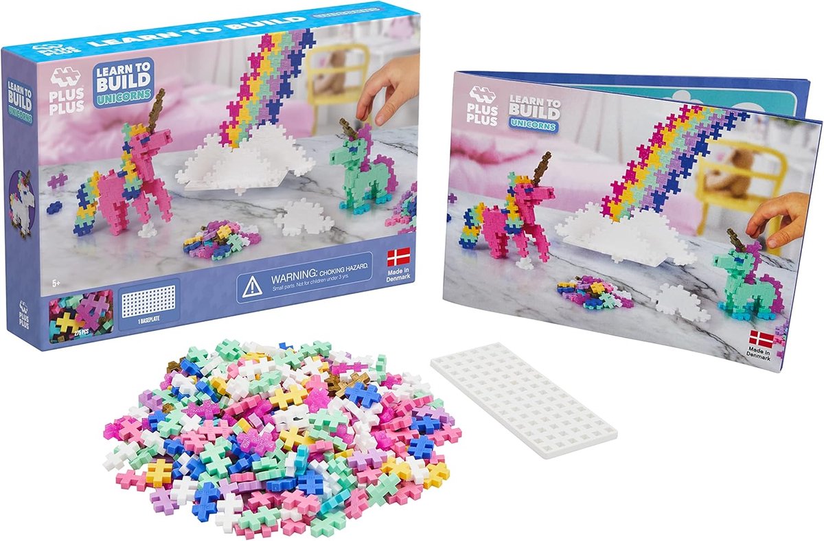 Plus-Plus Learn to Build eenhoorn 275 delige bouwset - 3908 - Bouwspeelgoed - Constructiespeelgoed - Set met bouwstenen - Vanaf 5 jaar — afbeelding 15
