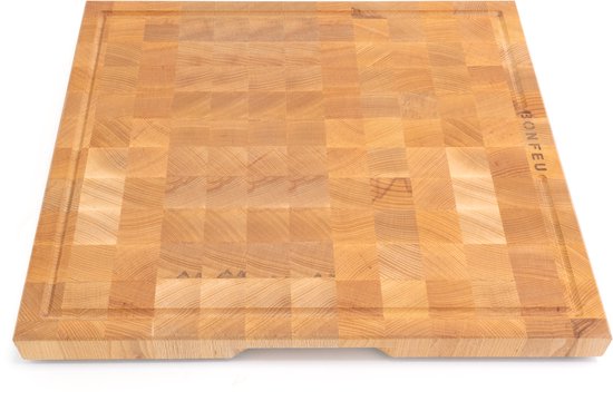 BonFeu BonButcher Block Snijplank 52 x 45 cm - Massief hout - 5 cm dik van BonFeu — afbeelding 5