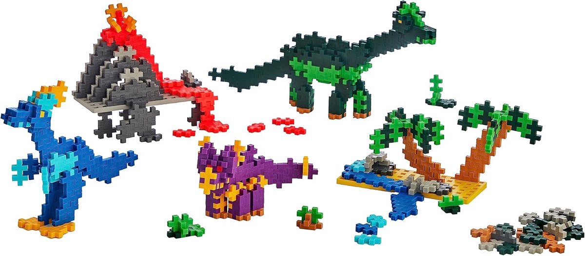 Plus-Plus Learn to Build dino`s 600 delige bouwset - 3918 - Bouwspeelgoed - Constructiespeelgoed - Set met bouwstenen - Vanaf 5 jaar — afbeelding 11