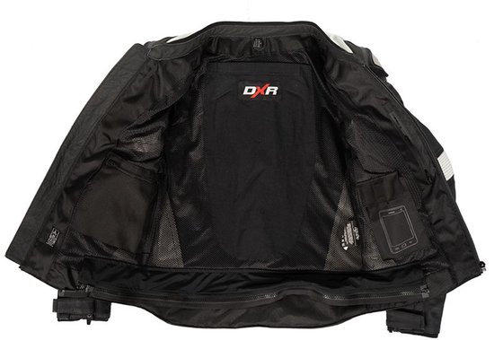 Veste de moto RANDY R Homme Été Zwart/ Wit L Homologuée CE par MOTOBLOUZ