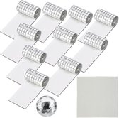 Belle Vous 4800 x 5mm Mini Zelfklevende Vierkante Spiegel Glas Mozaïek DIY Hobby Tegels met Schoonmaak Doek 10 Pak – Decoratieve Stukjes – Zilveren Accessoire Decoratie Stickers