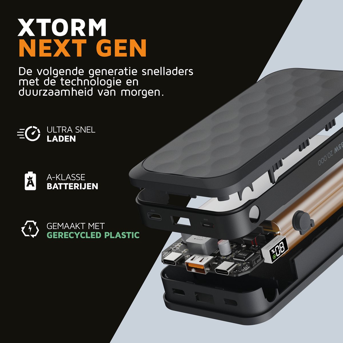 Xtorm Powerbank 27.000 mAh 67W Snellader Zwart - afbeelding 3