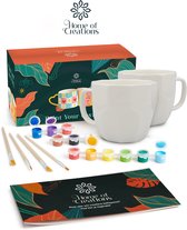 Home of creations - Paint your own mug! verfset - mokken decoreren & versieren - Mok verven - schilderen - hobbypakket - mok schilderen