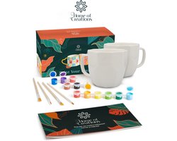 Home of Creations Mokken Beschilderen Set - Keramiekverf & Porseleinverf - Knutselpakket Volwassenen - Moederdag Cadeau