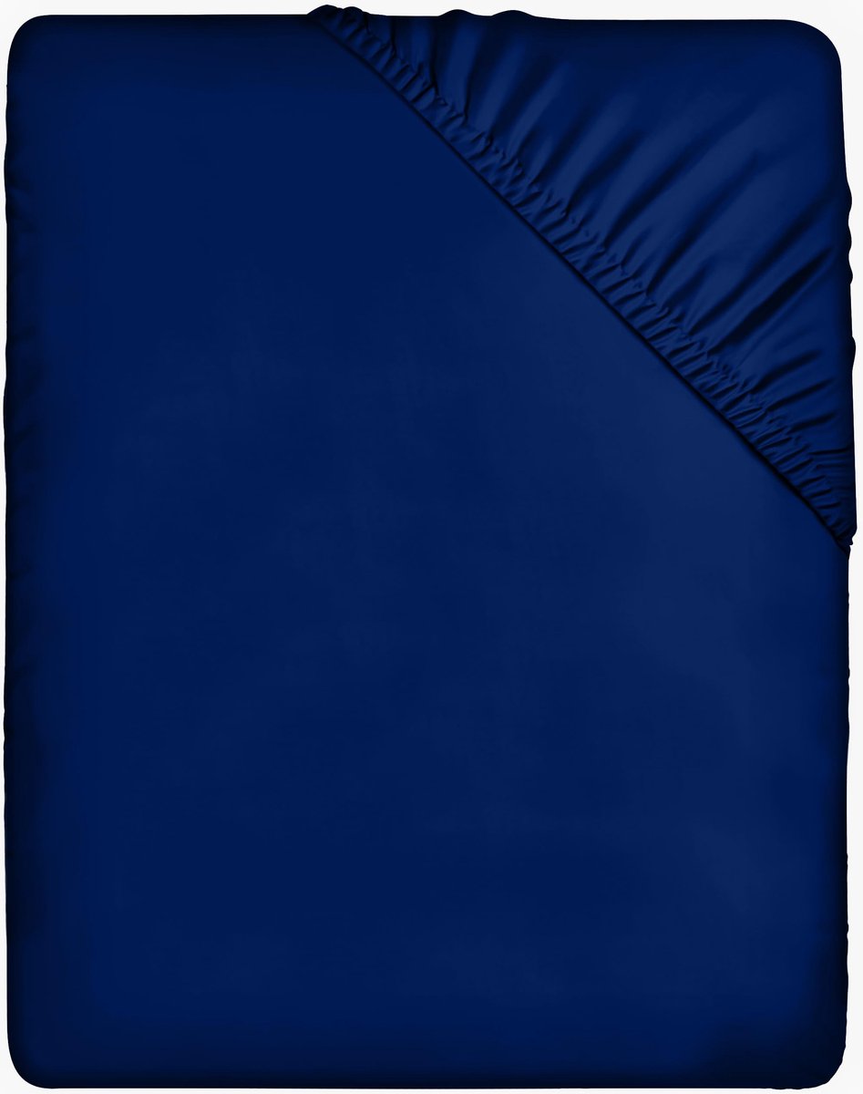 Ibenzoa Extra Zacht Hoeslaken 180x200 cm met Diepe Hoekzakken en Elastische Afwerking in Blauw donkerblauw