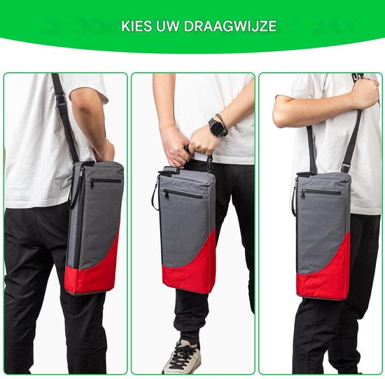 Golftas Koeler - Draagbaar en geïsoleerd - Drank Koeltas - Geïsoleerde tas - Geschikt voor buiten golfers - Accessoires voor golfkarren - Geschikt voor cola, bier - Rode wijnzak - Picknicktas - Grijs rood van Merkloos — afbeelding 4