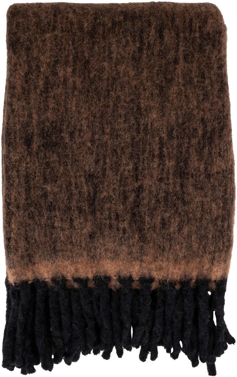 House Nordic Knus Carmel Plaid - Bruin, 130x170 cm - House Nordic - Plaids - Bruin - Wol