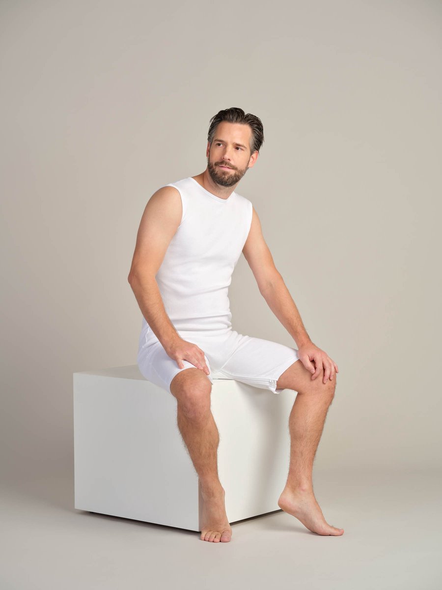 Body voor volwassenen | Rugritssluiting | Rits in het kruis | Wit | XXL