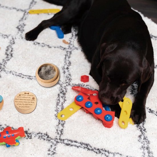 Hondenhaar aandenken doos, dierenhaar aandenken - kattenhaar as container, gegraveerde hond tanddoos, houten huisdier herdenkingsdoos, gesneden souvenir doos Furr Keep Sake voor verloren huisdier