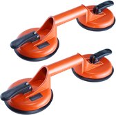 Glaszuignap, 11,9 cm, 2-stuks, 150 kg Draagvermogen, Duurzaam met Aluminium Handvat, Industriële Hefapparaat voor Glas, Graniet, Tegels, Metaal, Hout