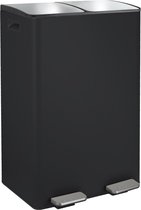 Poubelle tri Sélectif ALIYA 60L (2x30L) Acier Gris mat Spirella - Maison