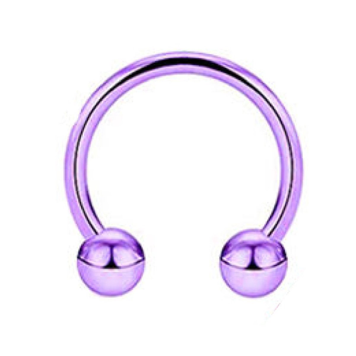 Piercing - Paars - Septum | Barbell | Balletjes