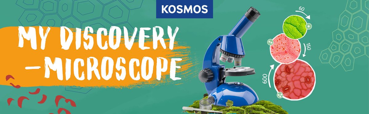KOSMOS My Discovery Microscope - Microscoop voor Kinderen - Tot 600x Vergroting - Inclusief Preparatieset en LED-Verlichting - Ontdek de Microscopische Wereld - STEM Speelgoed - Vanaf 8 Jaar — afbeelding 4