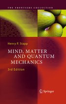 Boekomslag 'Mind, Matter and Quantum Mechanics', 3e editie, met titel en auteur Henry P. Stapp. Abstracte groene en gele vormen op de achtergrond.