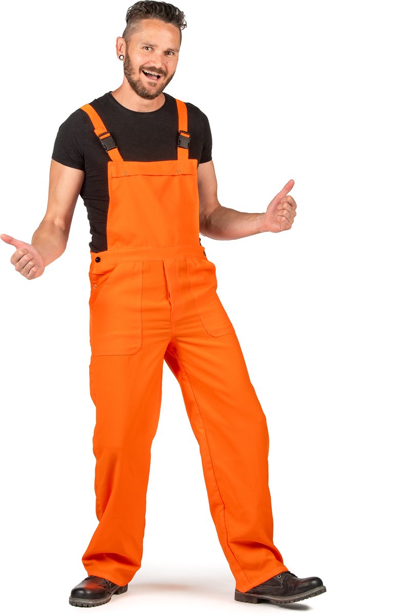 Oranje tuinbroek volwassenen