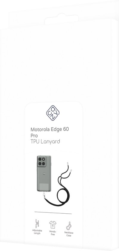 Étui Cazy avec cordon pour Motorola Edge 60 Pro - Étui flexible - Transparent