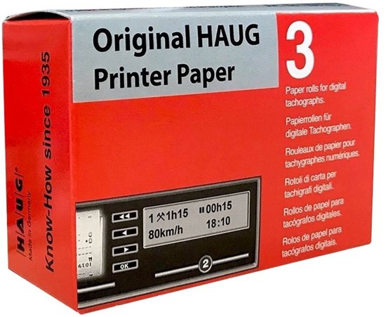 Foto: Tachograafrollen haug original 3 rollen