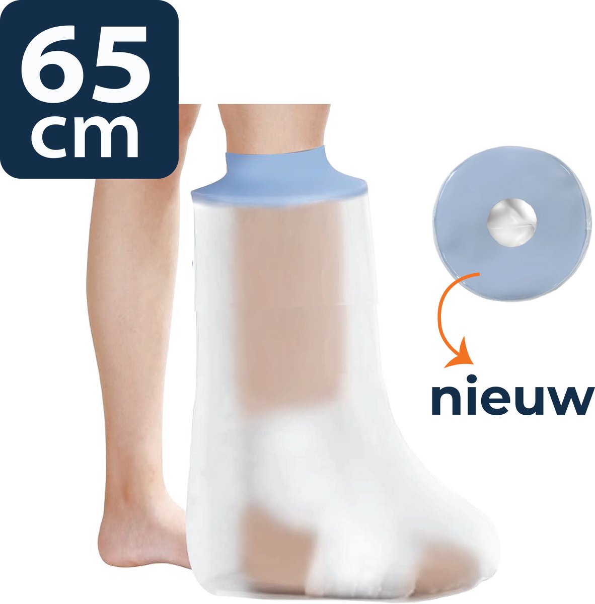 Goedkoopste Het Herstel Loket® Douchehoes been - Gipshoes been - Half been - onderbeen - voet - enkel - waterdicht - medisch silicone - latexvrij