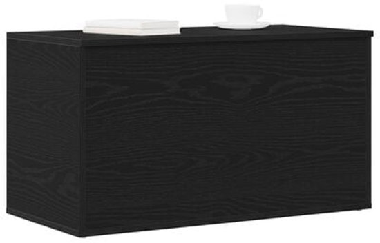vidaXL - Opbergbox - Zwart - Chêne - Bois traité - 84 x 42 x 46 cm - Coffre de rangement