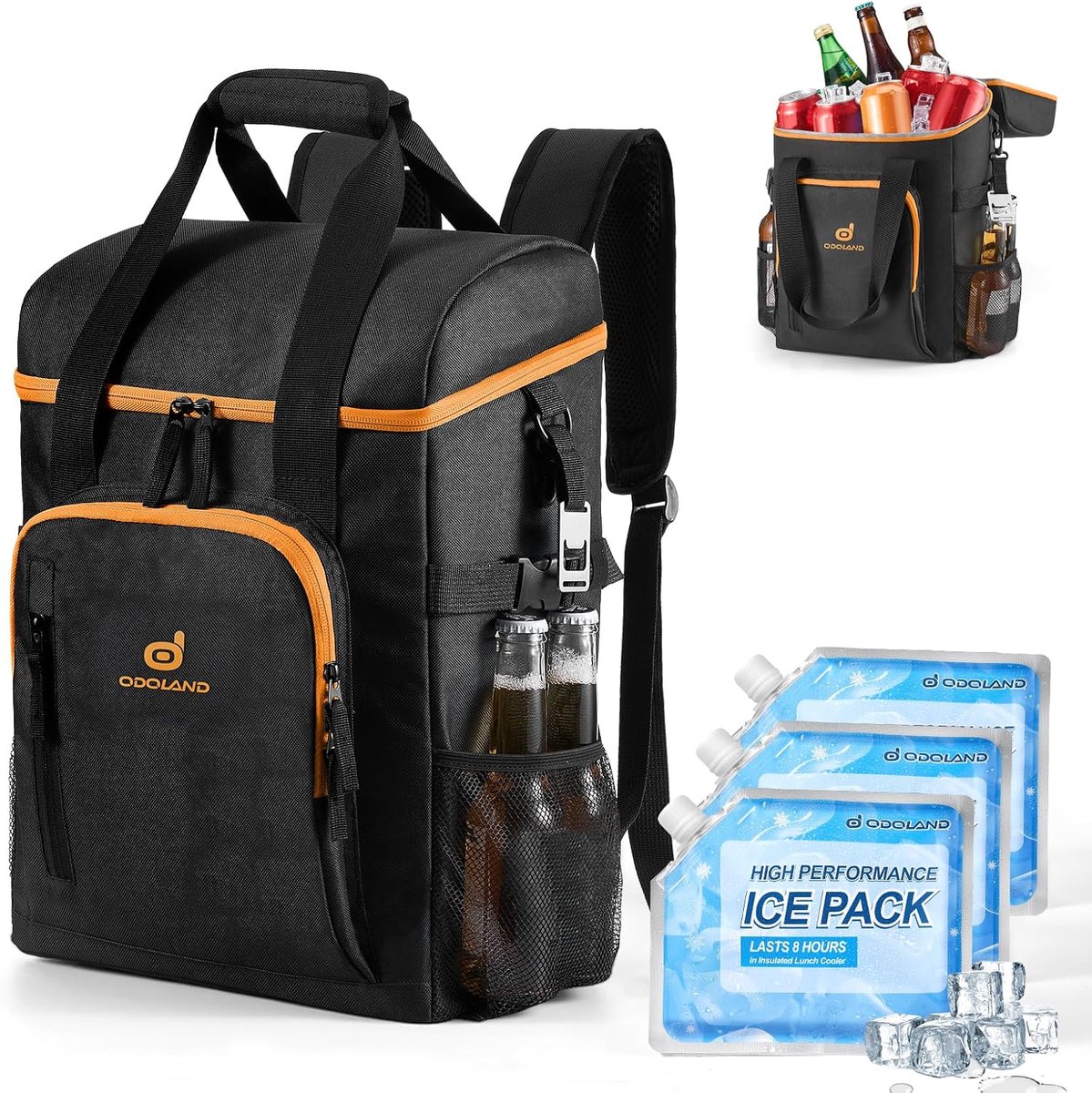 Geïsoleerde Lunchtas Backpack voor Natuur en Recreatie - Zwart