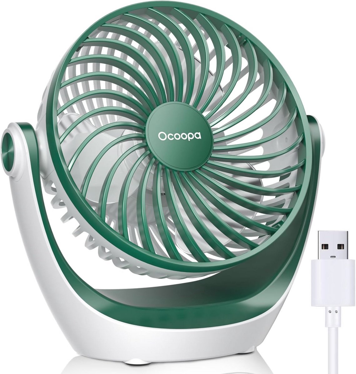 Kleine Tafelventilator met USB-Aansluiting - Stil en Krachtig voor Thuis, Kantoor en Buiten