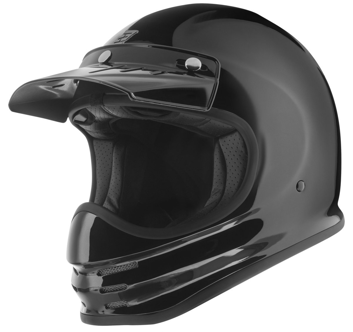 Bogotto V381 Fiberglass Zwart Motorhelm - Maat L - Helm