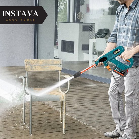 Instava Accu hogedrukreiniger Incl. 1x Accu(4.0Ah) - Geschikt Voor Makita 18v Accu - 6-1 Draadloze Hogedrukreiniger 60bar van Merkloos	 — afbeelding 5