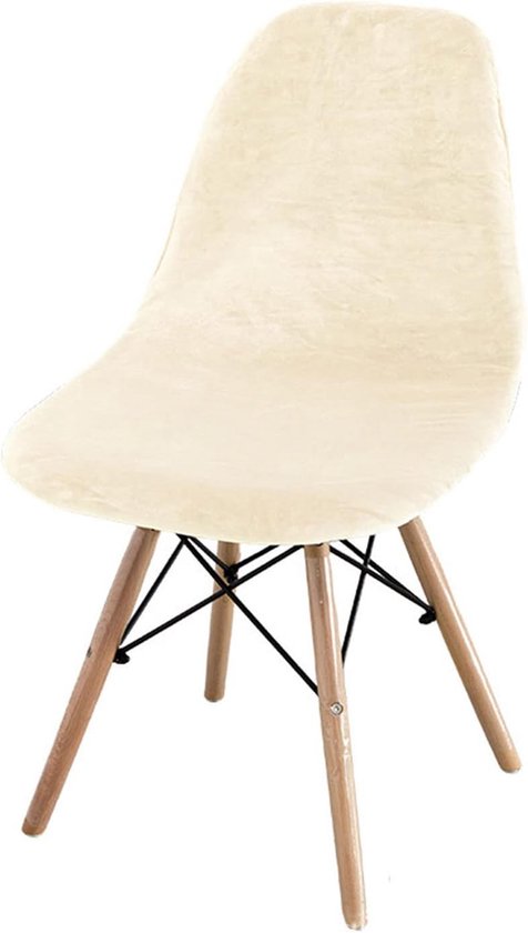 TOPCHANCES Velours hoes voor clubfauteuil, tweedelige set, rekbaar, voor woonkamer, cabriolet, kuipstoel, met kussensloop (beige TOPCHANCES Velours hoes voor clubfauteuil, tweedelige set, rekbaar, voor woonkamer, cabriolet, kuipstoel, met kussensloop (beige