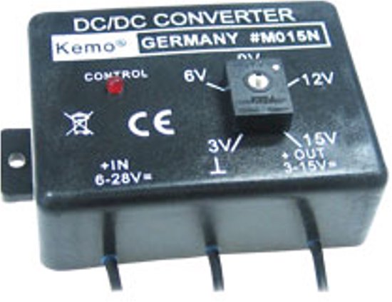 Kemo Spanningsomvormer Module Ingangsspanning (bereik): 6 - 28 V/DC Uitgangsspanning (bereik): 3 - 15 V/DC 1.5 A
