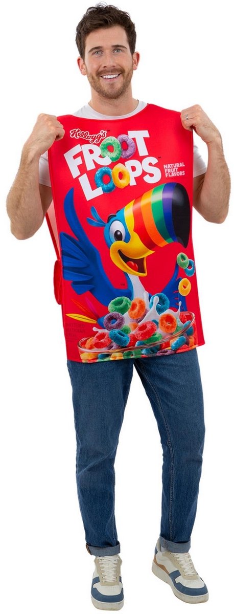 RUBIES NL - Kellogg's Froot Loops muesli doos verkleedpak voor volwassenen