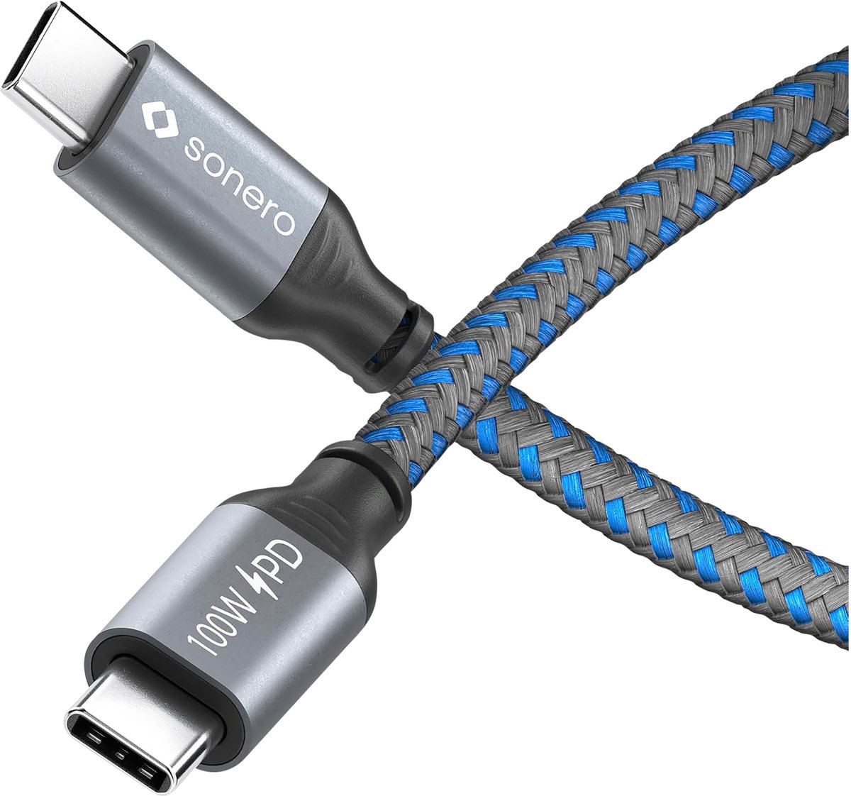 sonero SPC-U310-010 USB-kabel USB 2.0 1 m USB C Grijs, Blauw