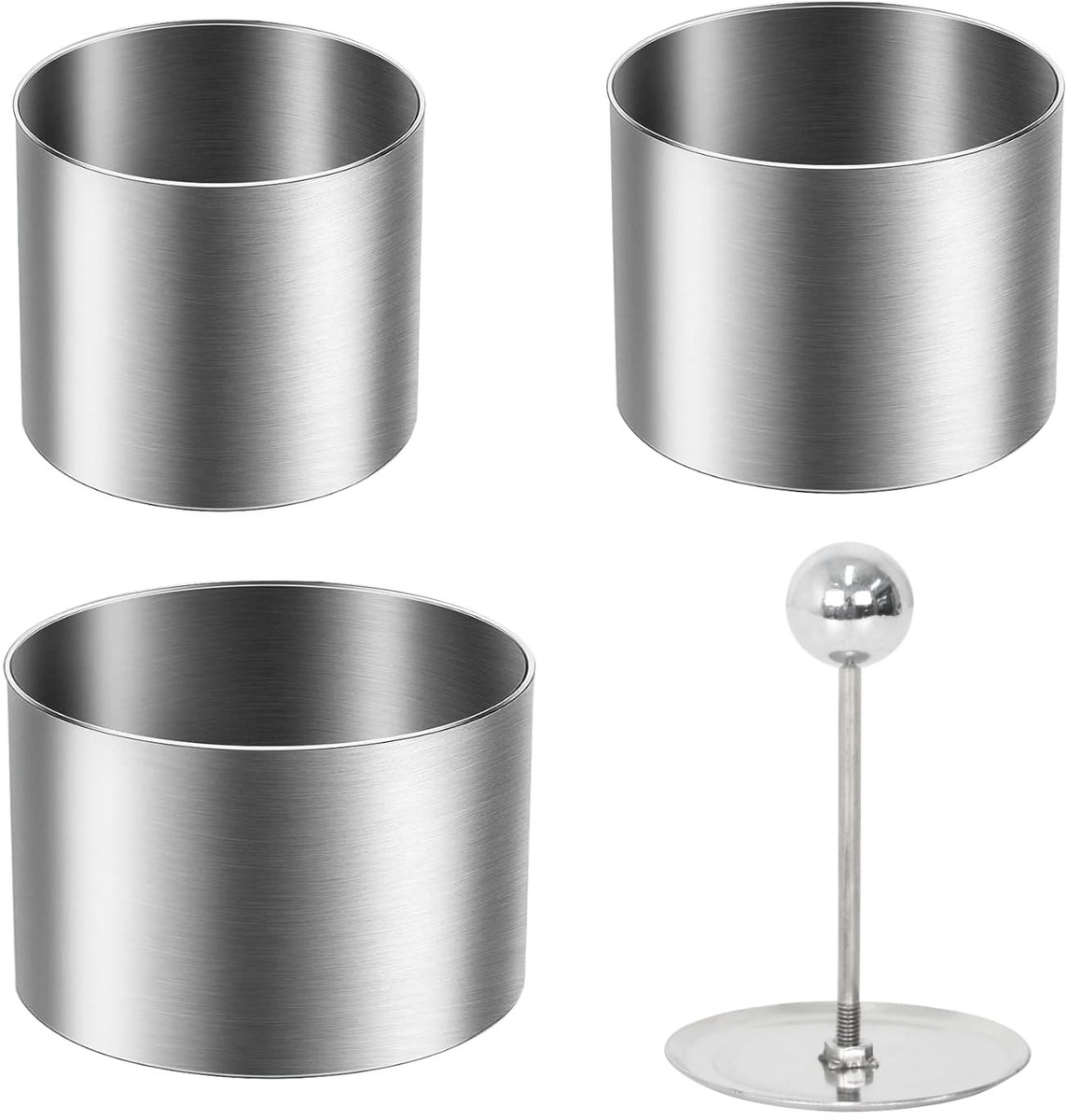 Ibenzoa® Taartringvormen Set van Roestvrij Staal voor Perfecte Desserts en Gerechten