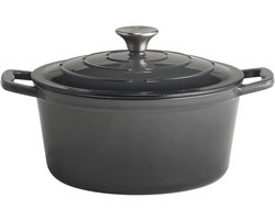 APS 5 Sterren braadpan met deksel en dekselhouder, hoogte 115/175 mm, ø 250 mm antraciet/crème
