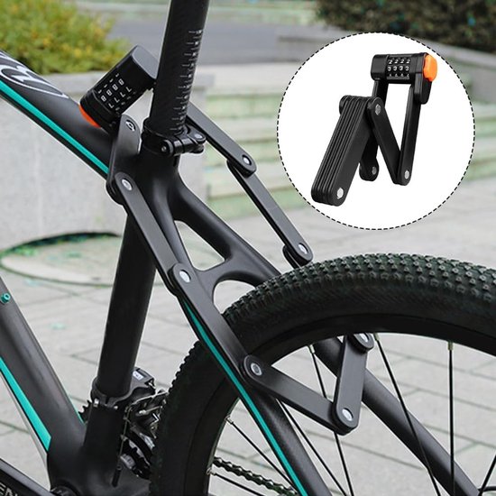 Vouwslot - Slot voor Electrische Fietsen en Fatbike - Fietsslot - Voor elk type Fiets - Met Houder — afbeelding 2