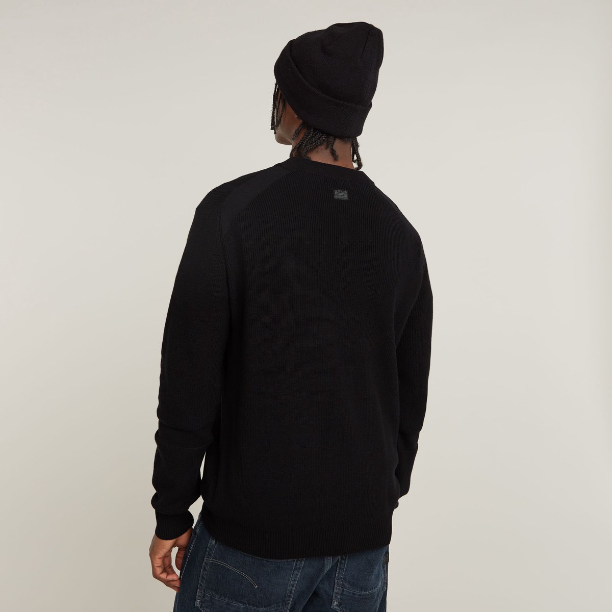 G-Star Detailed r knit Heren Truien Zwart